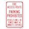 Signmission Fire Access Route Vehicles Will Be Towe Heavy-Gauge Aluminum Sign, 12" x 18", A-1218-24025 A-1218-24025 - alternate 1